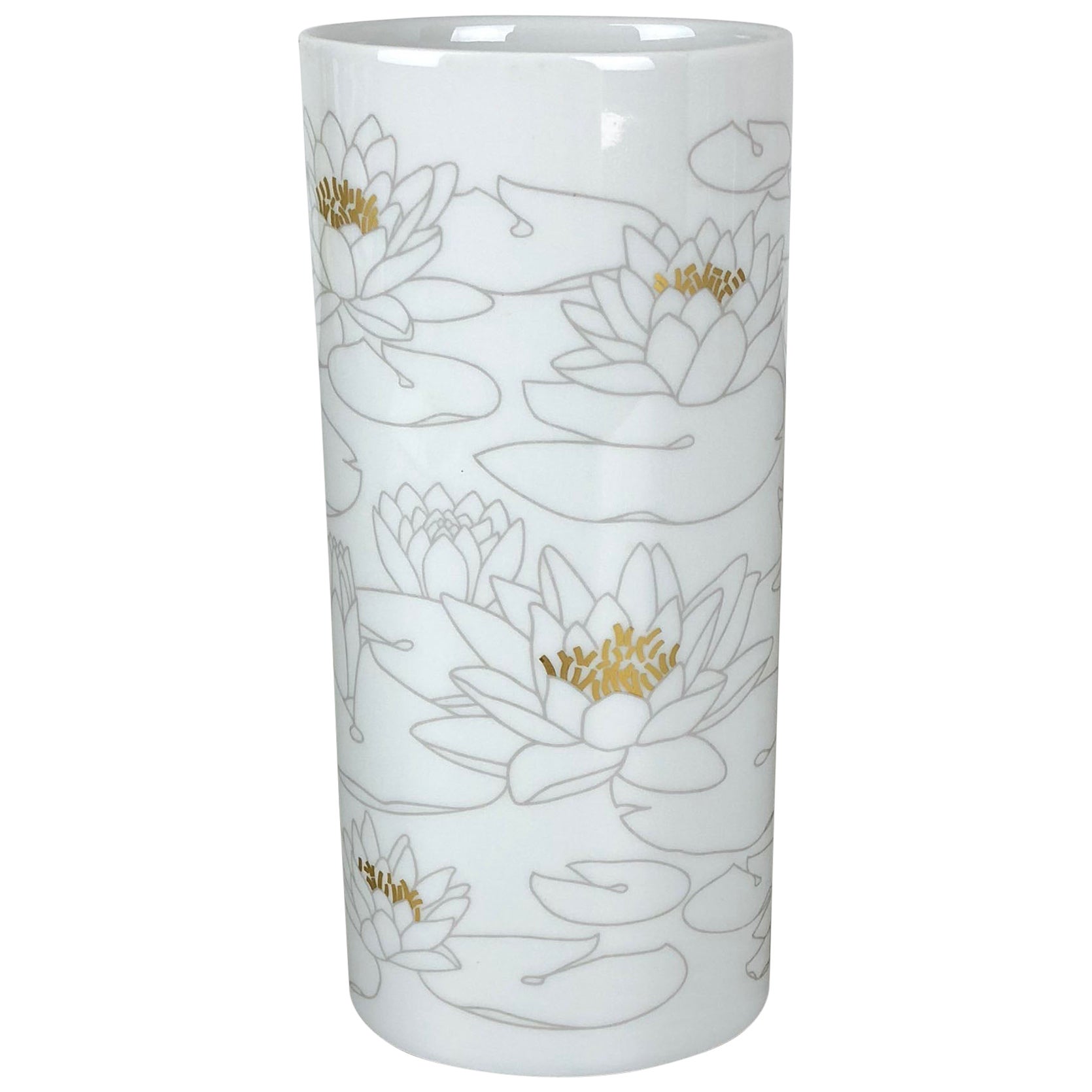 Rosenthal Studio Line, H. Dresler Porcelain Vase, Decorated in Gold at