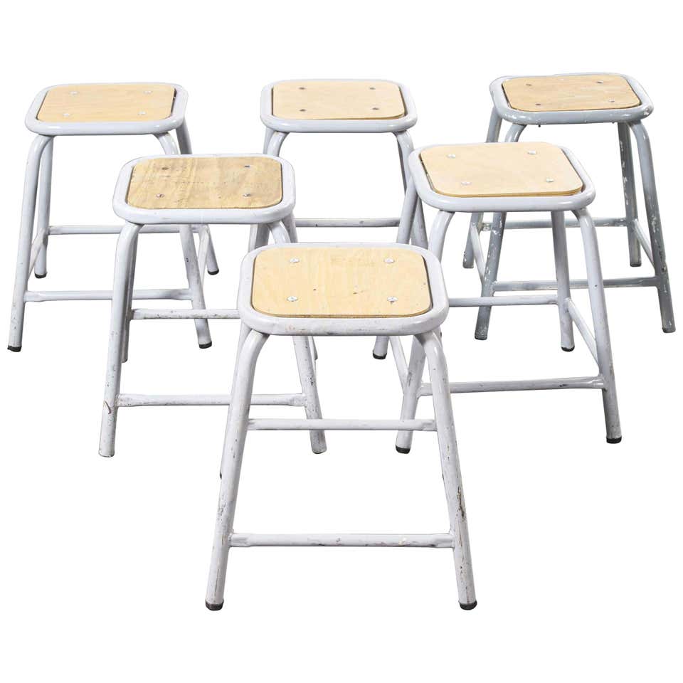 1960's French Mullca Vintage Stacking Laboratory Stool, Red - LAST FEW ...