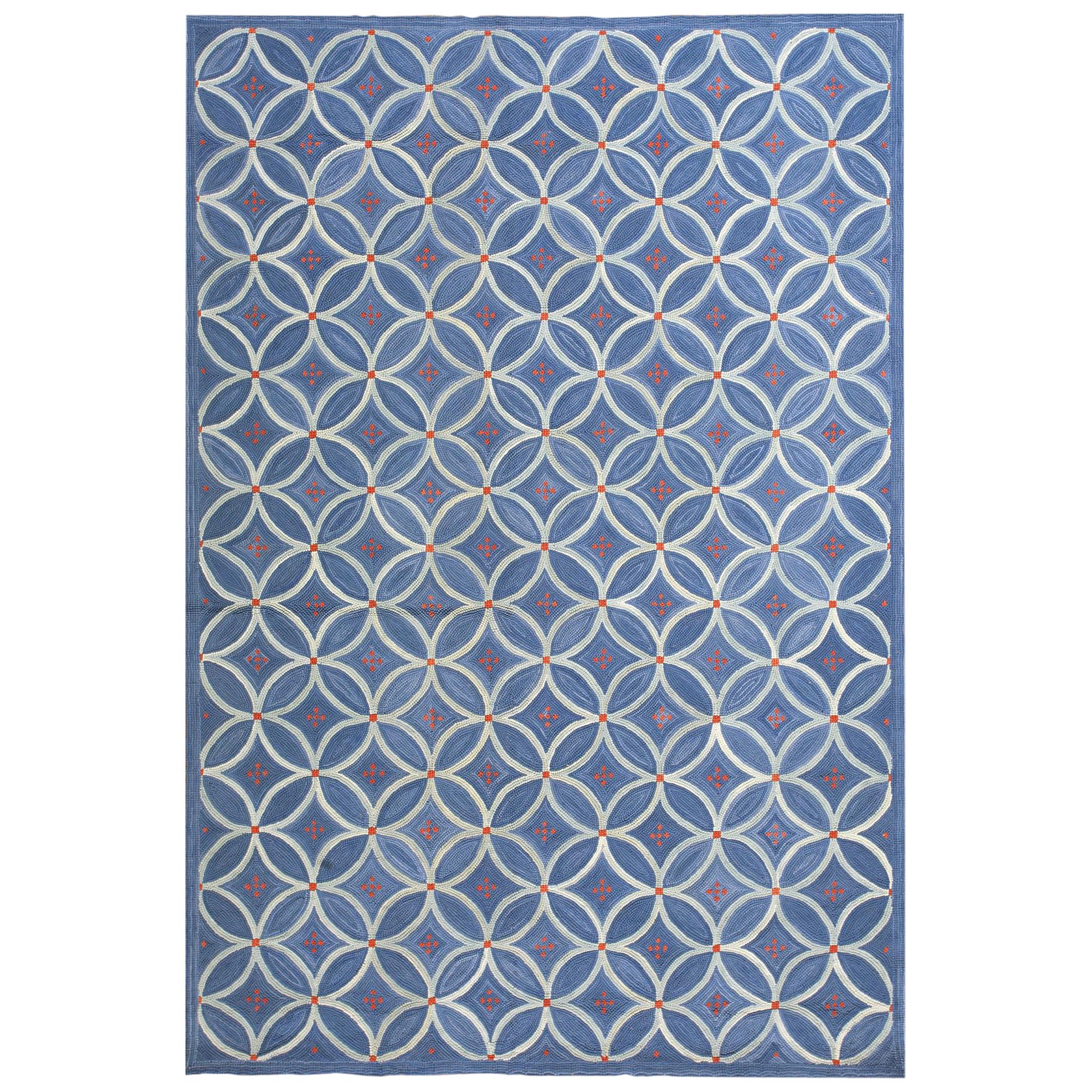 Contemporary American Hooked Rug 6' 0" x 9' 0" (183 x 274 cm) For Sale