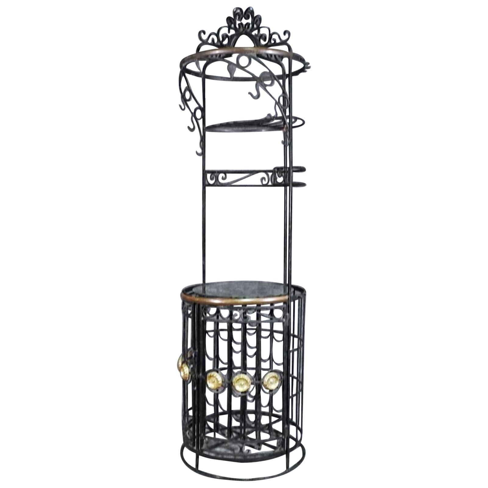 French Wrought Iron Wine Cage at 1stDibs