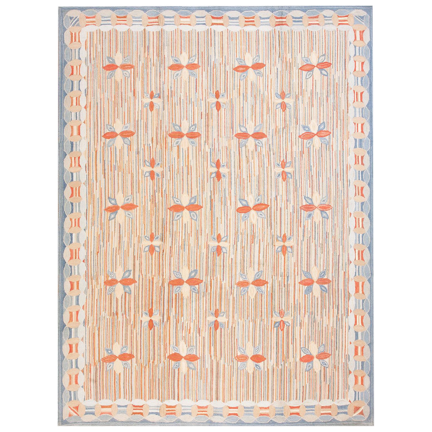Contemporary Handmade Hooked Rug ( 10' x 10' - 305 x 305 cm ) For Sale