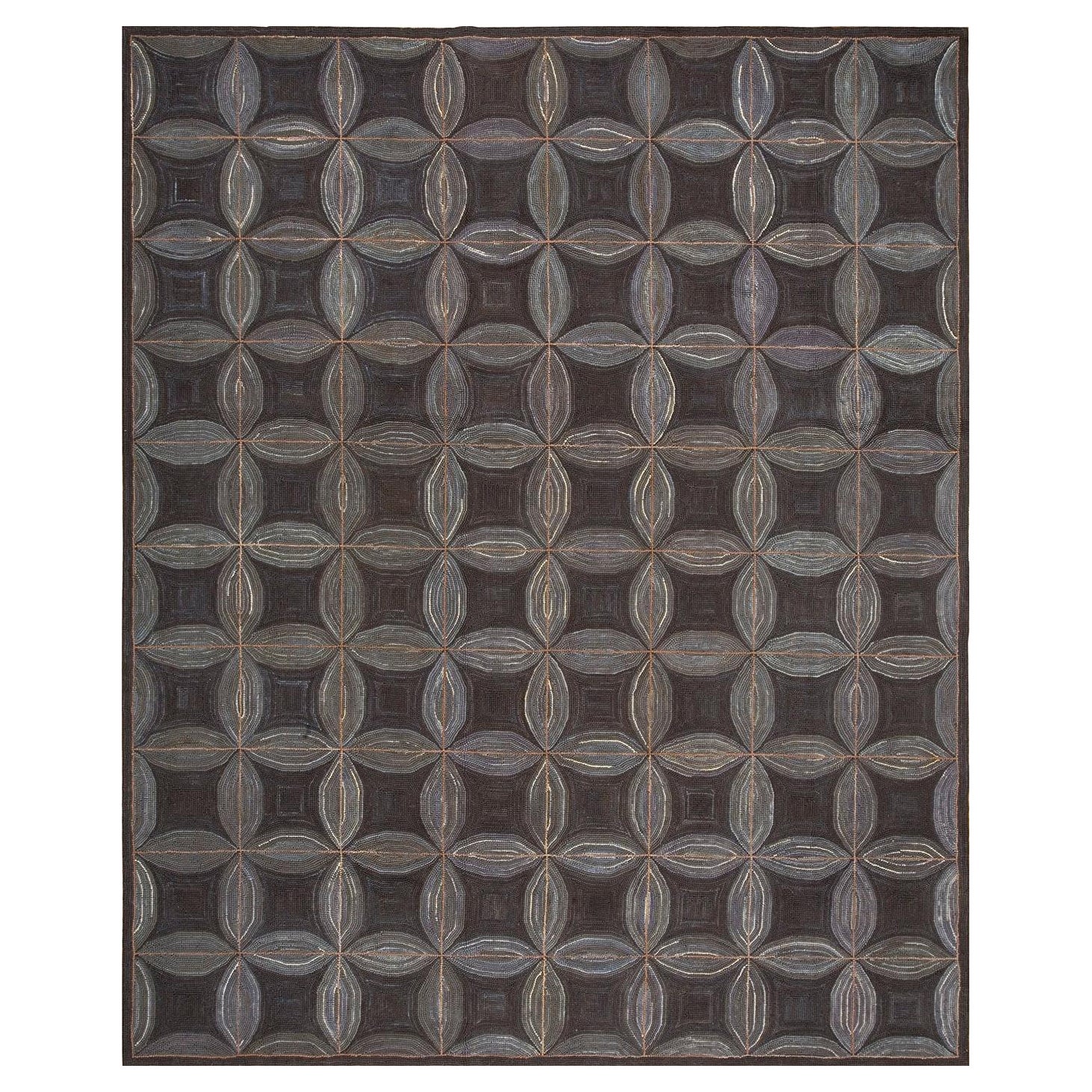 Contemporary American Hooked Rug (6' x 9' - 182 x 274) For Sale