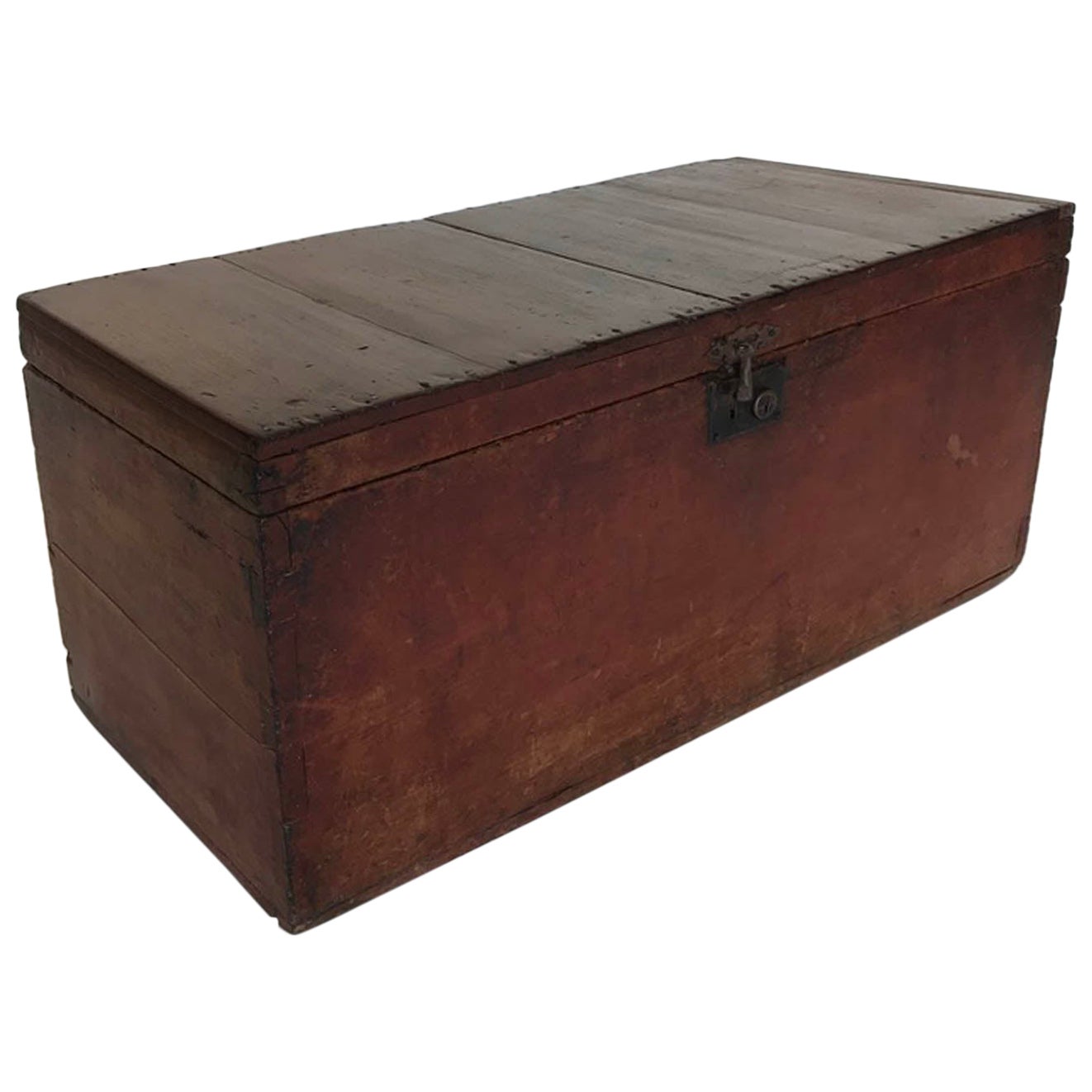 Rustic Wooden Moroccan Chest For Sale at 1stDibs