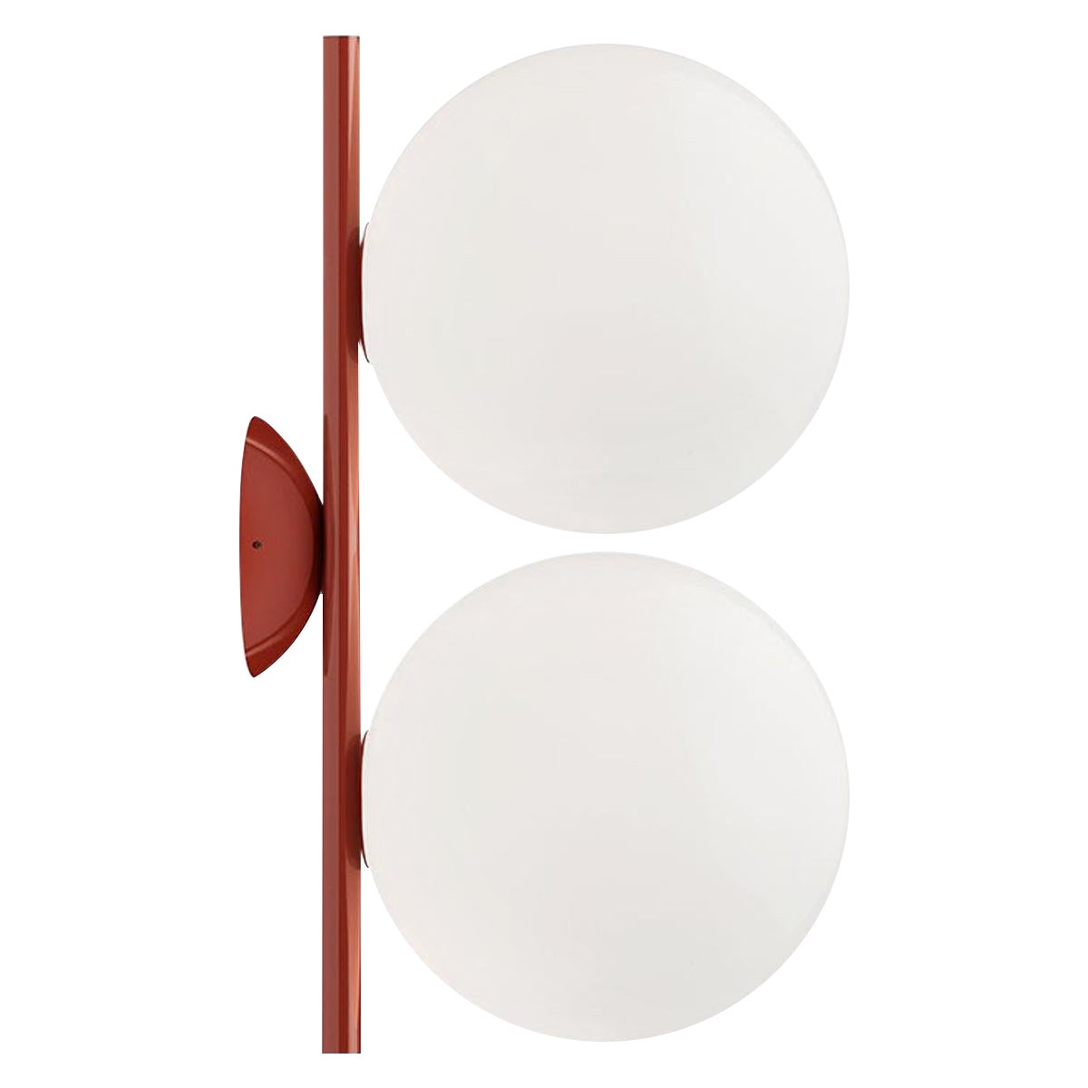 Flos IC Lights C/W1 Double Ceiling/Wall Sconce in Burgundy by Michael
