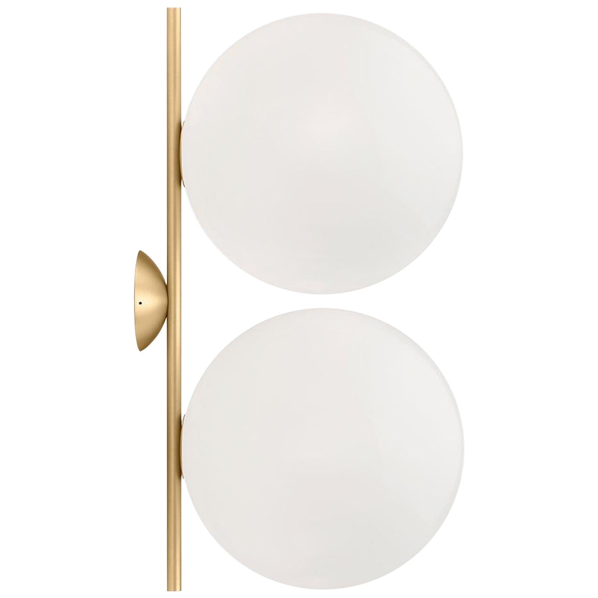 Flos IC Lights C/W2 Lámpara doble de techo/pared de latón by Michael Anastassiades
