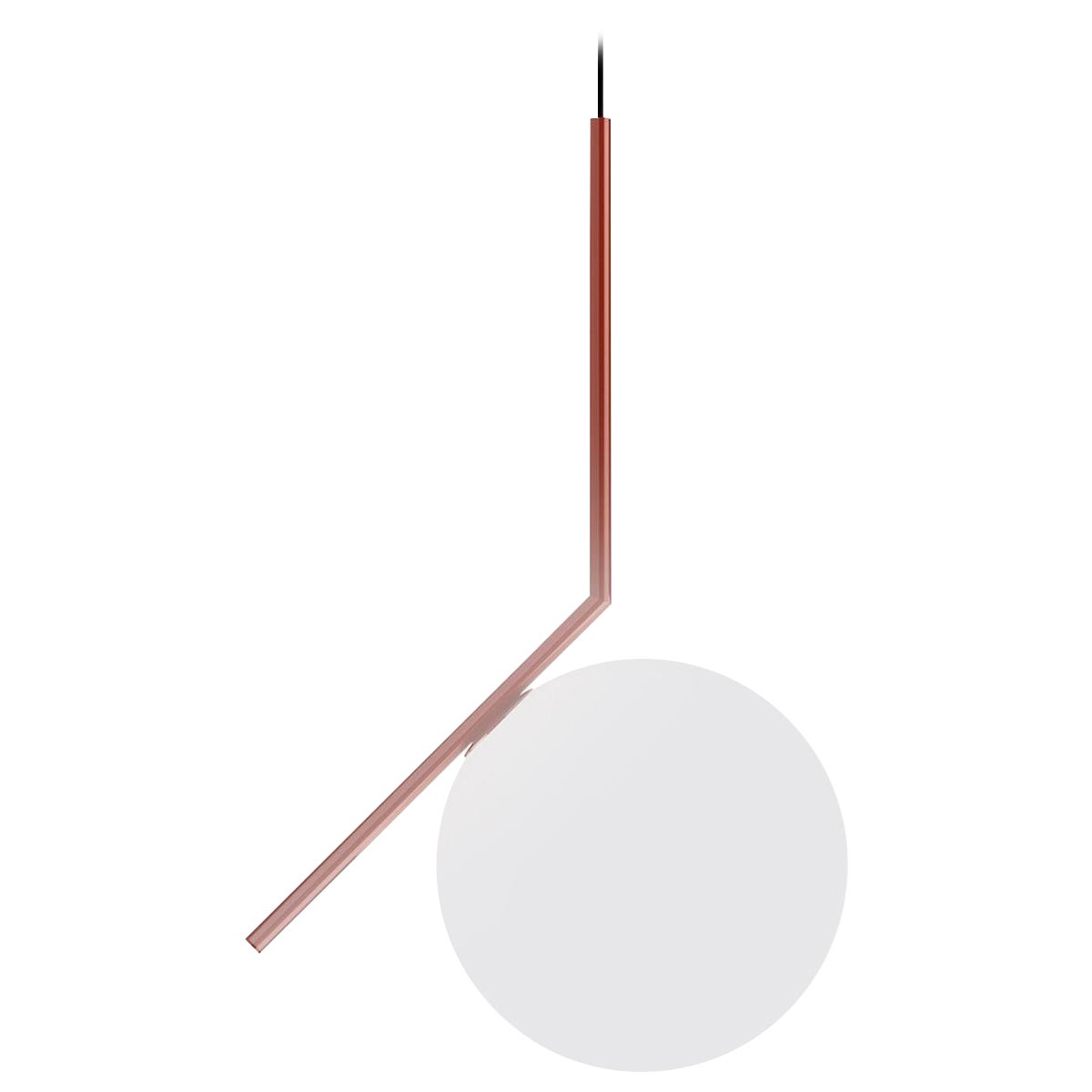 Flos IC Lights S2 Pendant Light in Burgundy by Michael Anastassiades