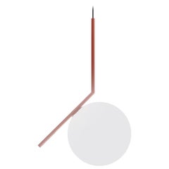 Flos IC Lights S2 Pendant Light in Burgundy by Michael Anastassiades