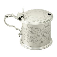 Antique Victorian 1862 Sterling Silver Mustard Pot