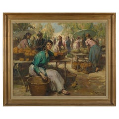 Richard Durando-Togo '1910- ?', Women at the Market, Framed, Signed