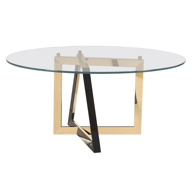 Olisippo 6 Seat Round Dining Table, Round Glass 6 Seat Dining Table