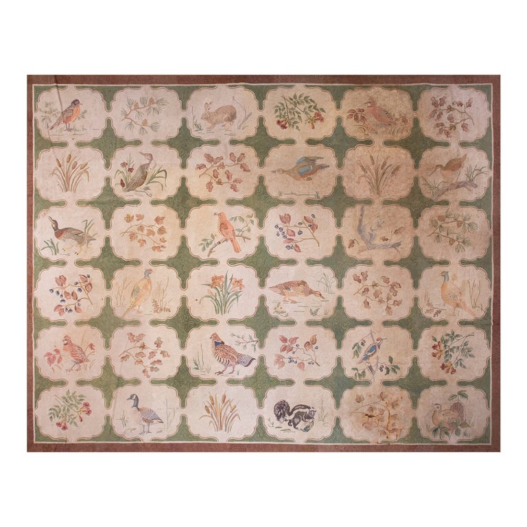 Canadian Pictorial Hooked Rug from New Newfoundland Cheticamp at 1stDibs