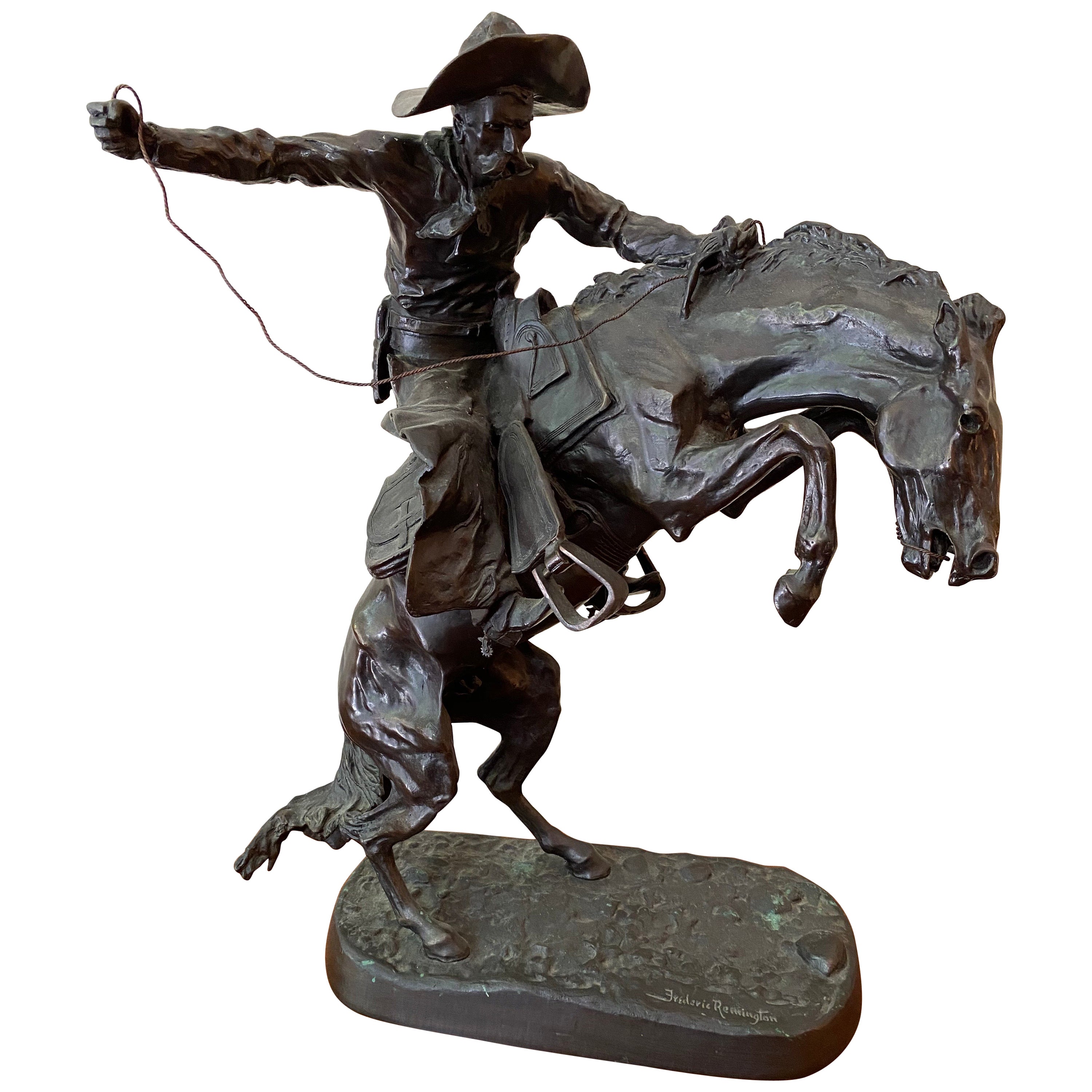 Frederic Remington "the Wicked Pony" Bronze Sculpture at 1stDibs