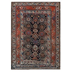 Antique Early 20th Century Persian Luri Carpet ( 4'6" x 6'2" - 137 x 188 )