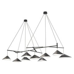 Lustre monumental Daniel Becker Emily 9 en anthracite mat pour objets mousse