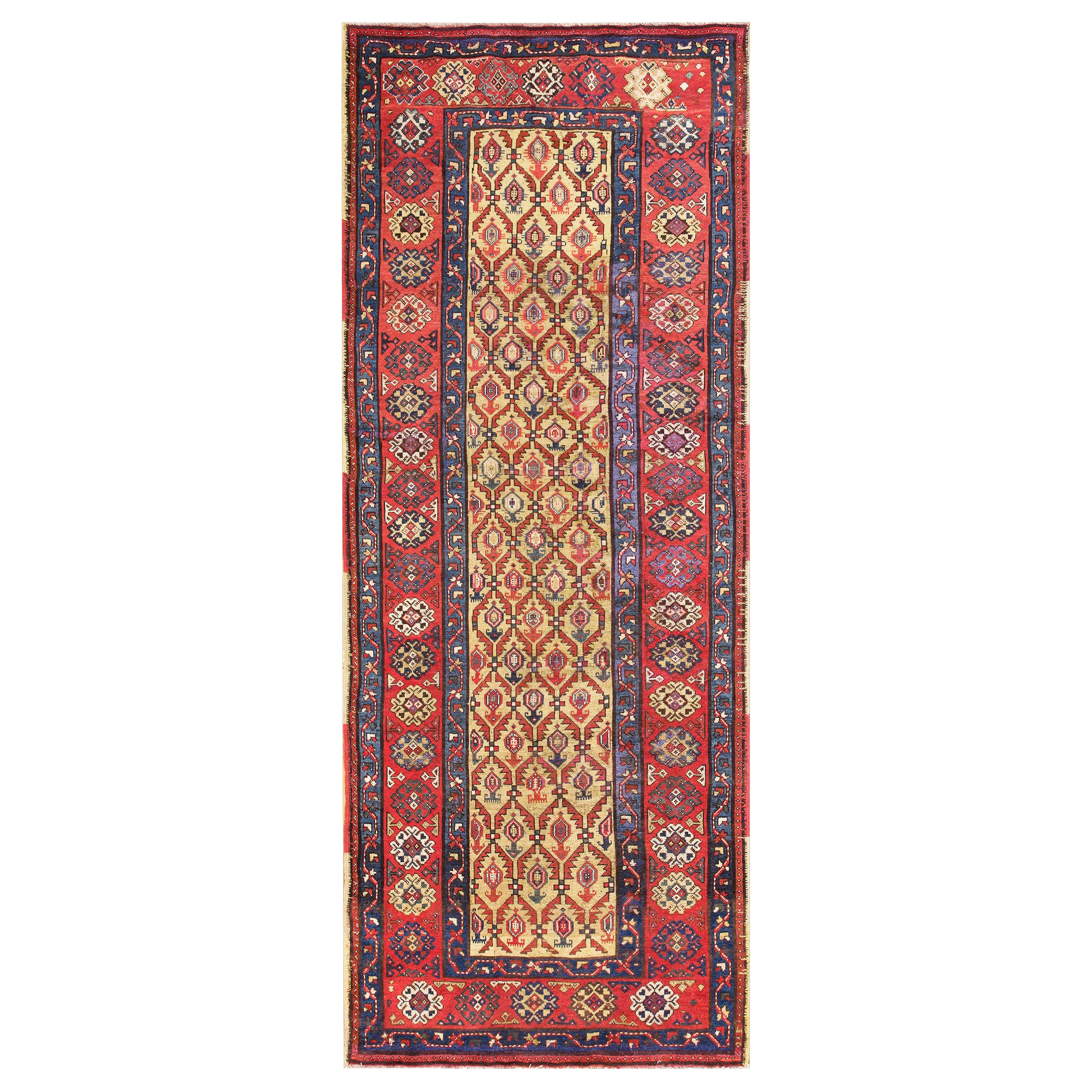 Antique Caucasian- Karabagh Rug 4' 2" x 11' 0"  For Sale