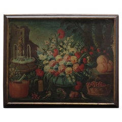 Oil on Canvas Painting of a Floral Arrangement
