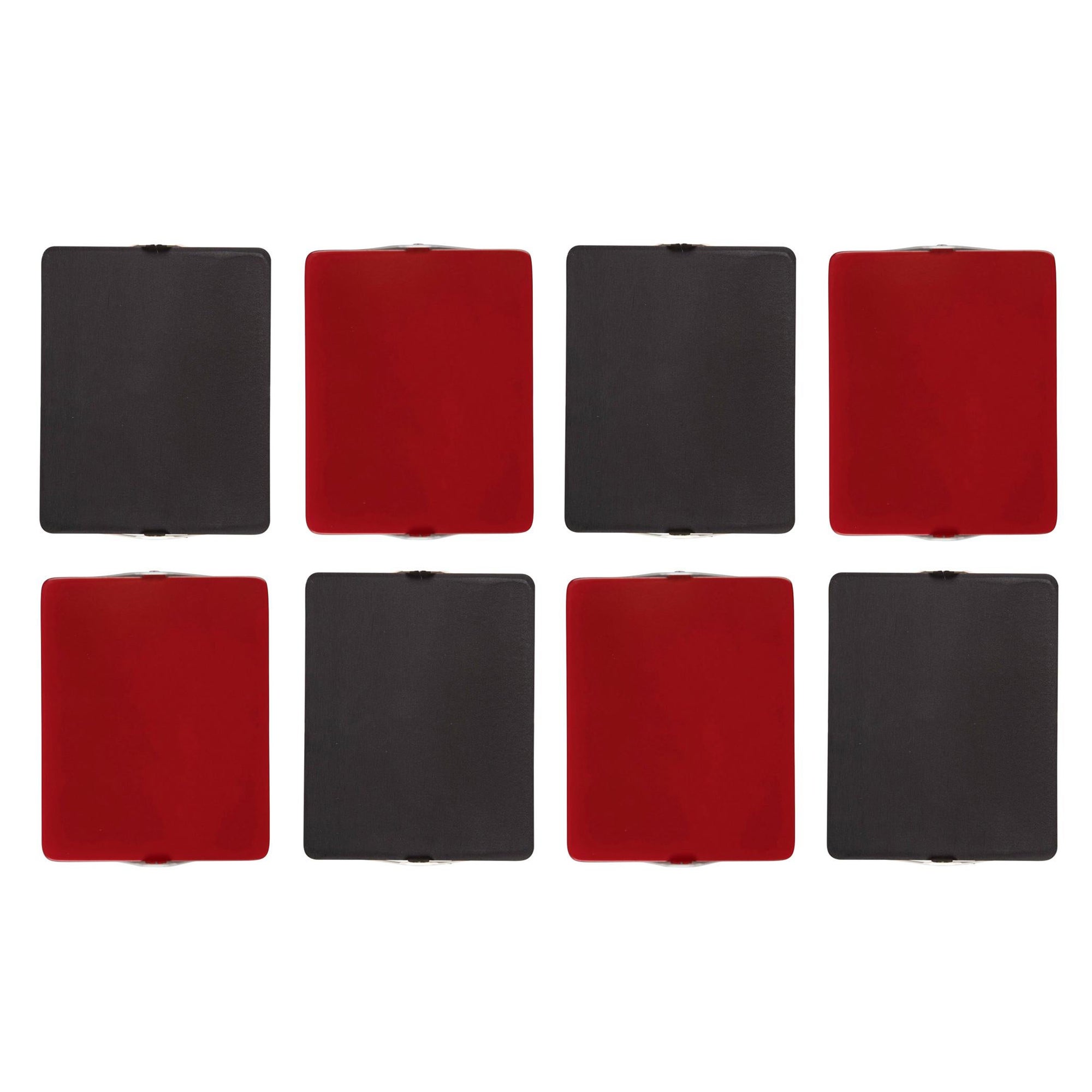 Ensemble de 8 appliques murales « Applique Volet Pivotant » rouges et noires de Charlotte Perriand