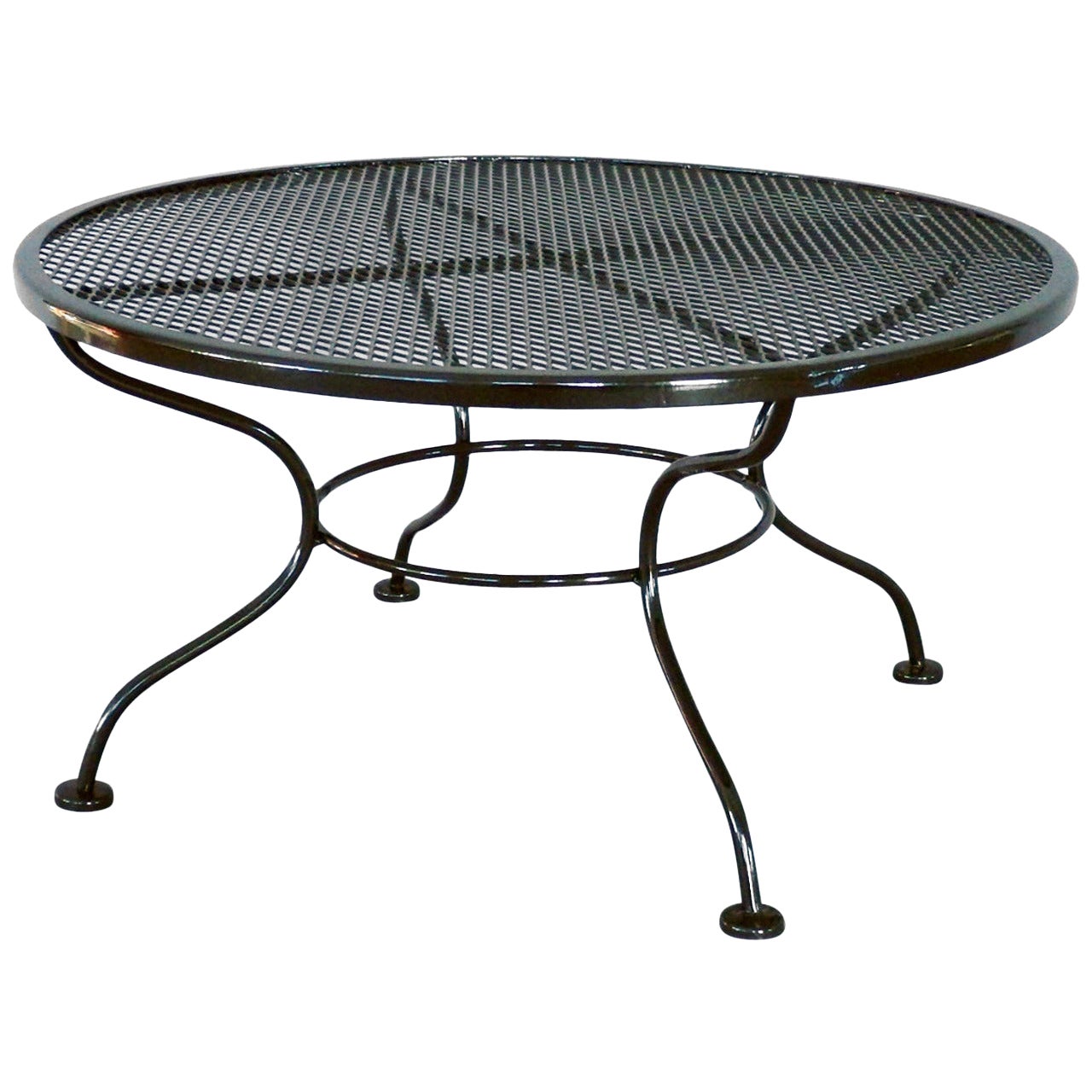 Iron and Mesh Low Outdoor/Patio "U" Leg Coffee Table by Woodard at 1stDibs