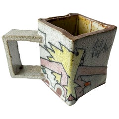 Vintage Rimas VisGirda California Studio Stoneware Funk Pottery Cup Mug