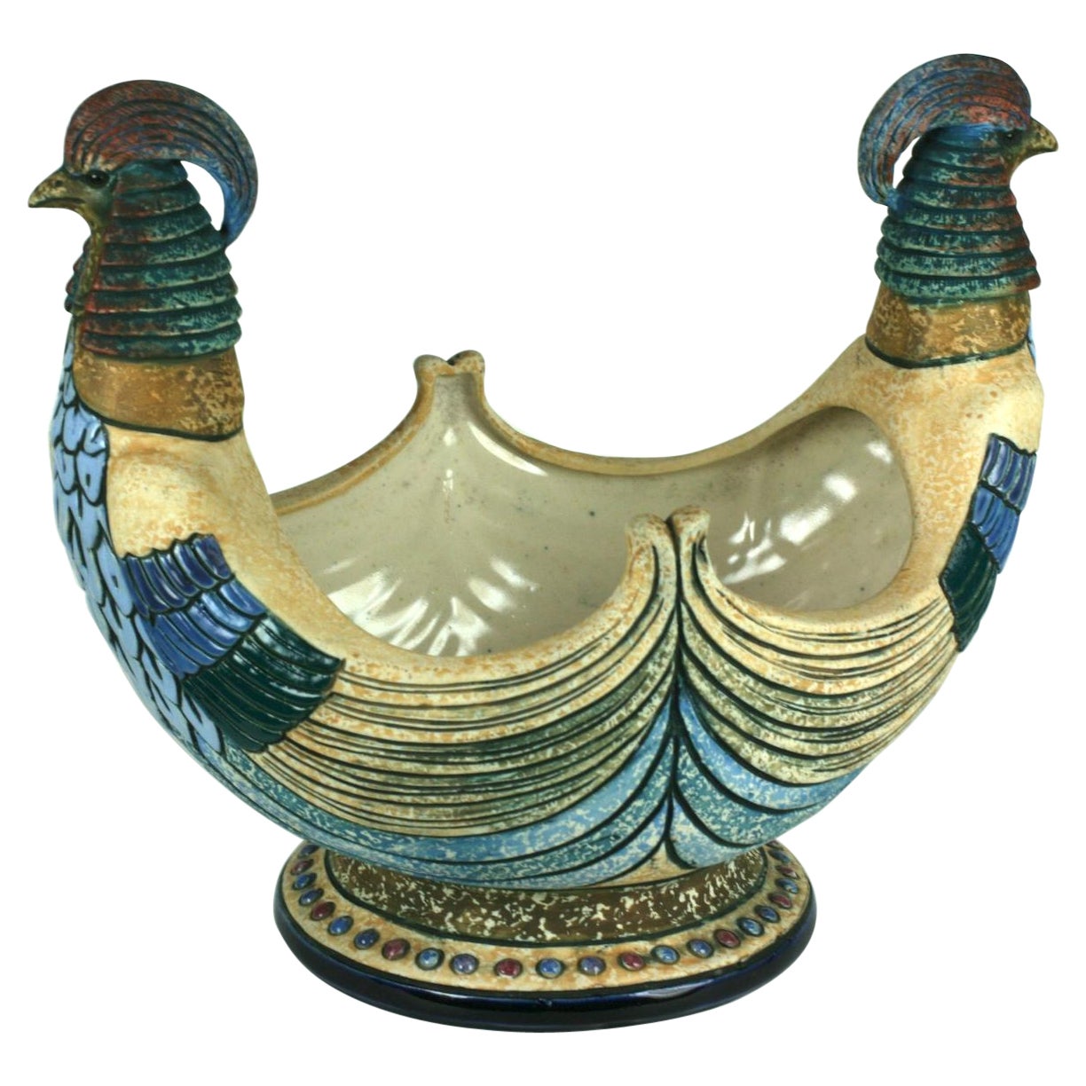 Amphora Double Headed Pheasant Centerpiece