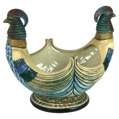 Antique Amphora Double Headed Pheasant Centerpiece
