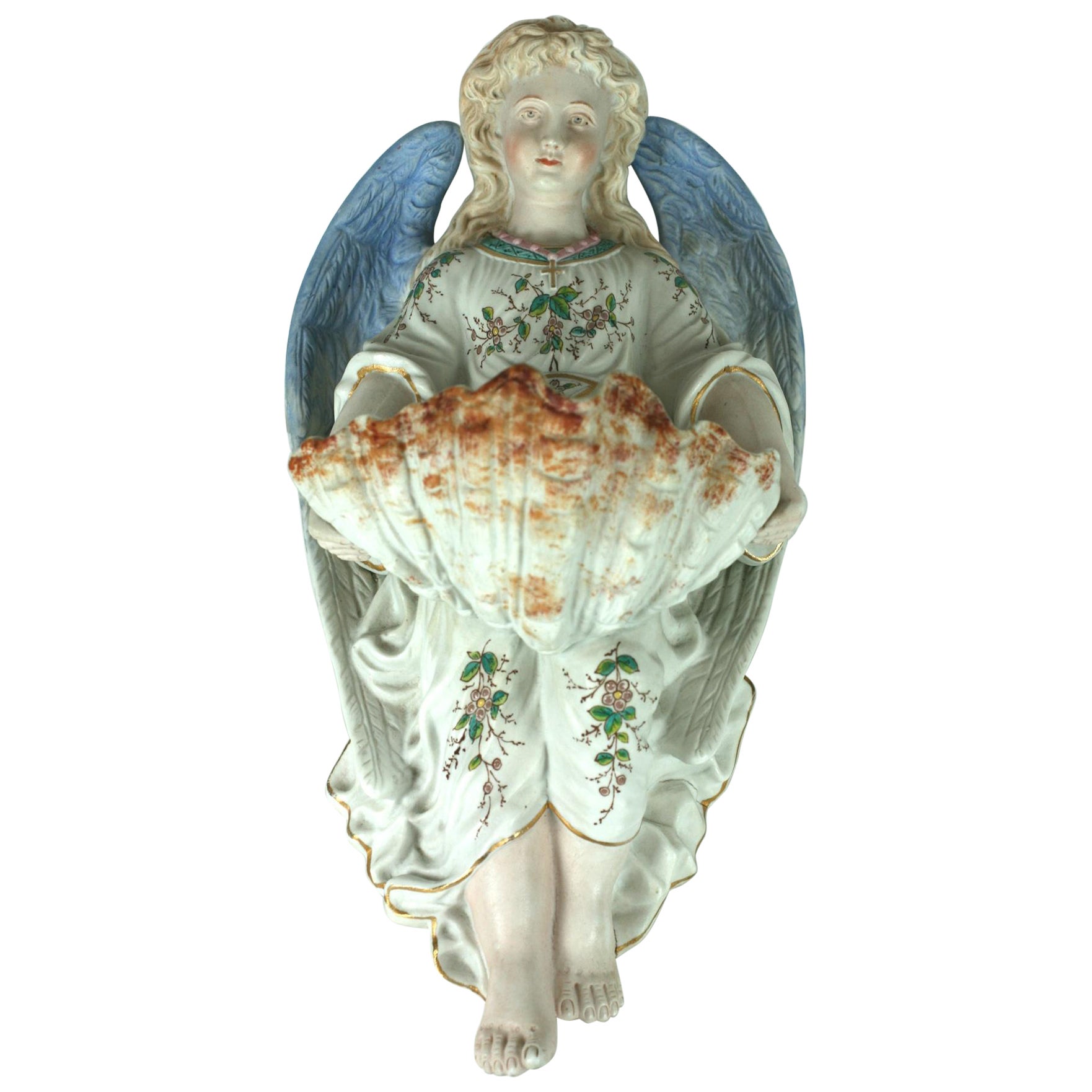 Victorian French Angel Water Font For Sale