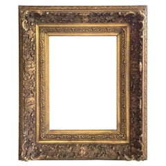 19th Century Carved Frame with Gilding and Water Gilding