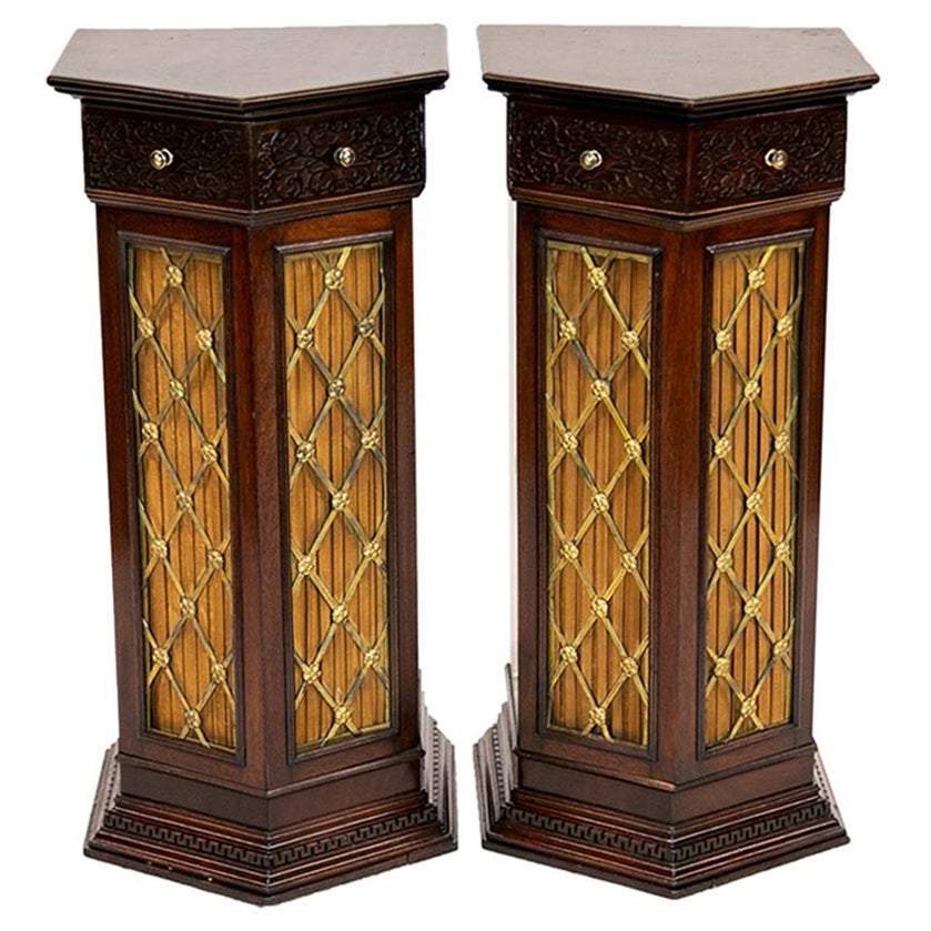 Pair of English Pedestal Cabinets