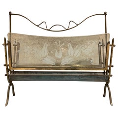 1950s Fontana Arte Revistero Flor Veneciana Arte Vidrio Italia