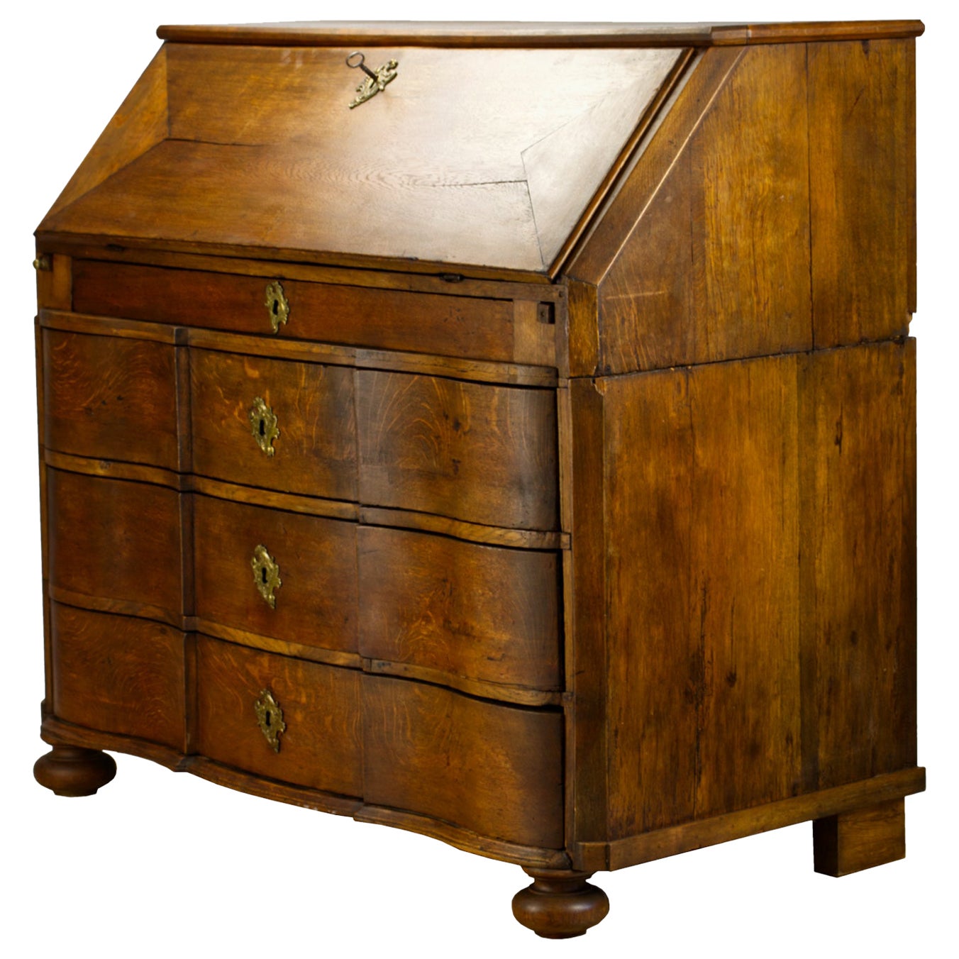 Antique Writing Desk Bureau Chest English Mahogany Quality