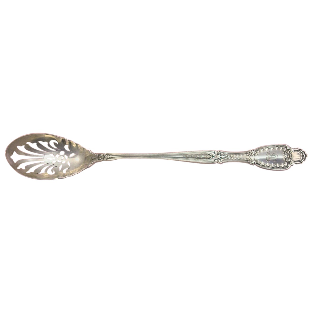 Tiffany and Co. Faneuil Sterling Silver Pierced Bowl Olive Spoon at 1stDibs