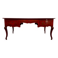 French Louis XV Style Chinoiserie Desk or Bureau Plat