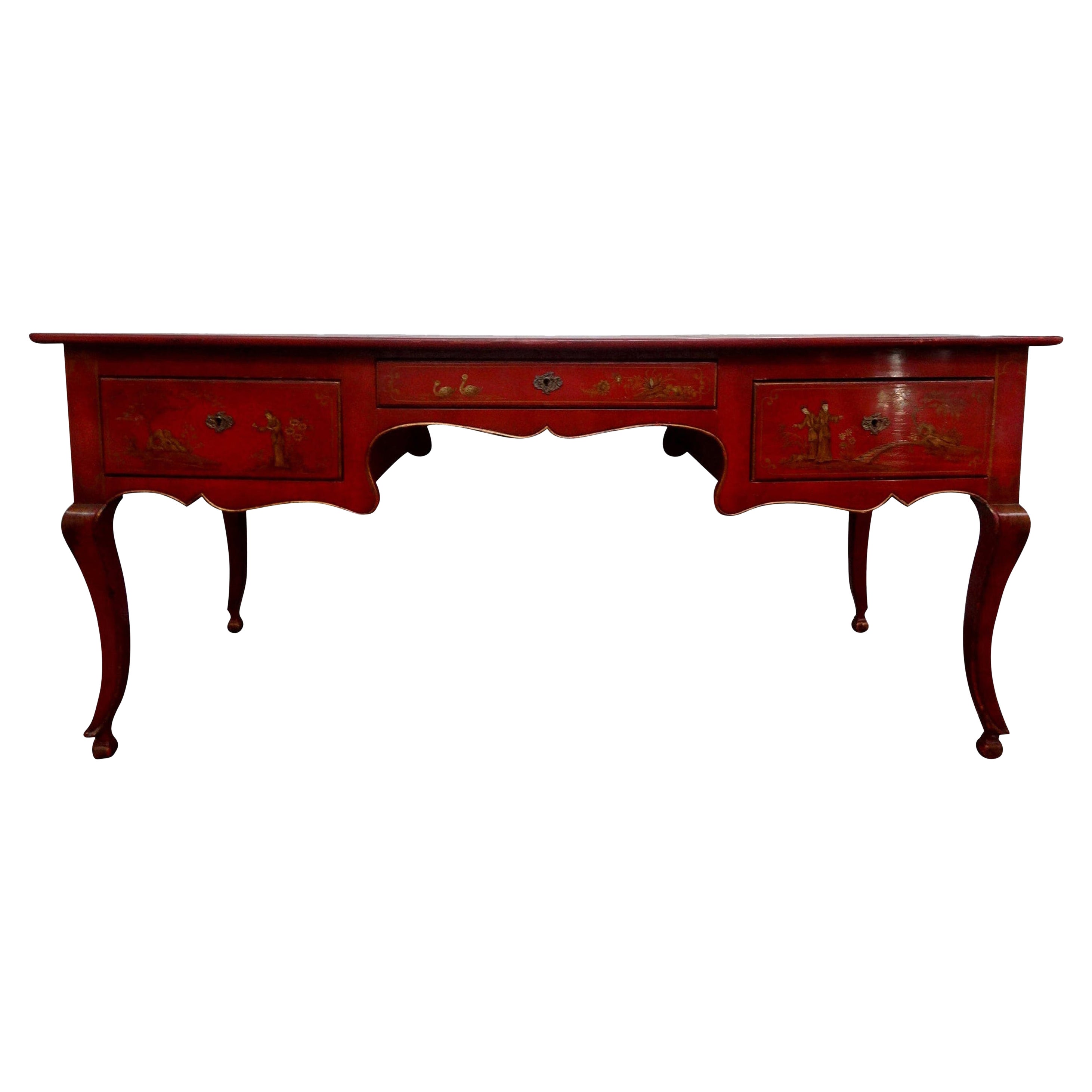 Bureau Chinoiserie de style Louis XV par Baker en vente