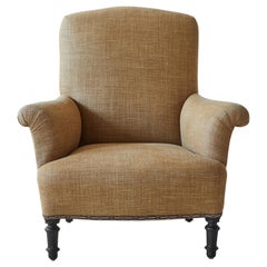 French Club Chair upholstered in Linen 
