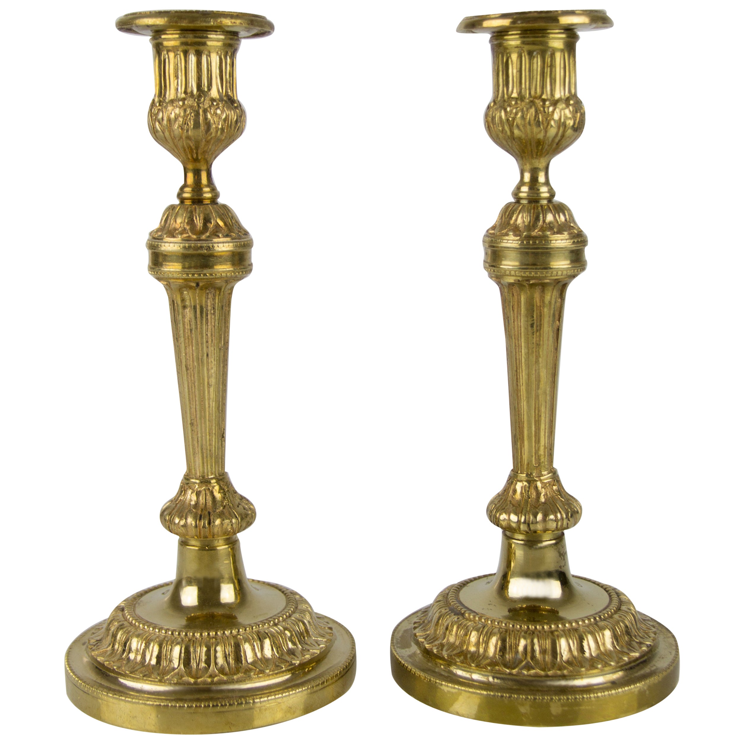 Pair of French Louis XVI Style Bronze Dore Monkey Candlesticks For Sale at 1stDibs
