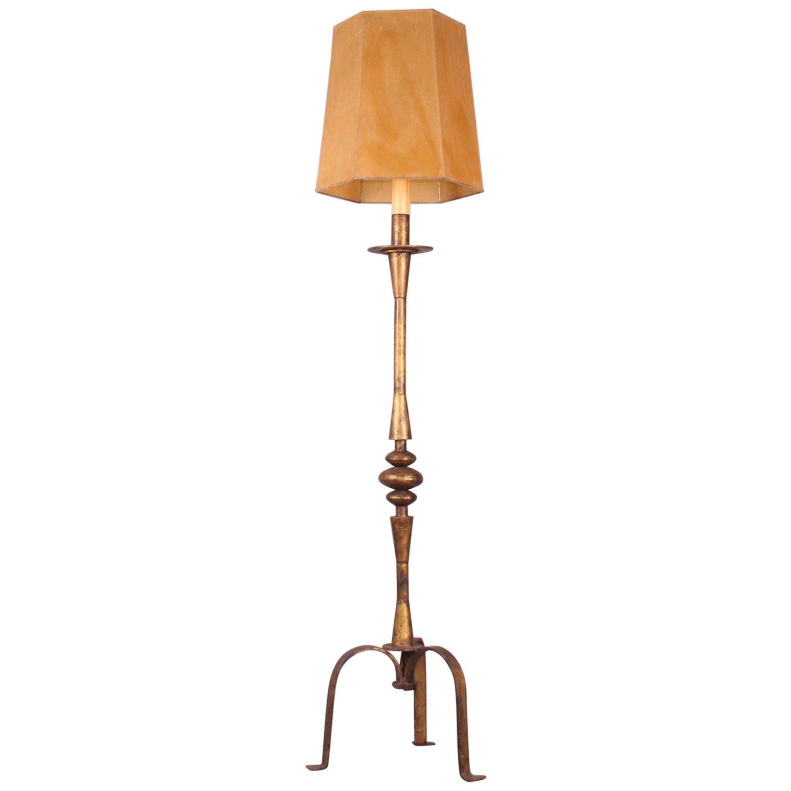 American Rustic Country Style, Metal Floor Lamp For Sale at 1stDibs
