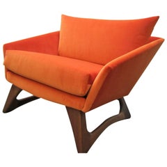 Retro Pair Adrian Pearsall Angular Sculptural Walnut Lounge Chair Mid-Century