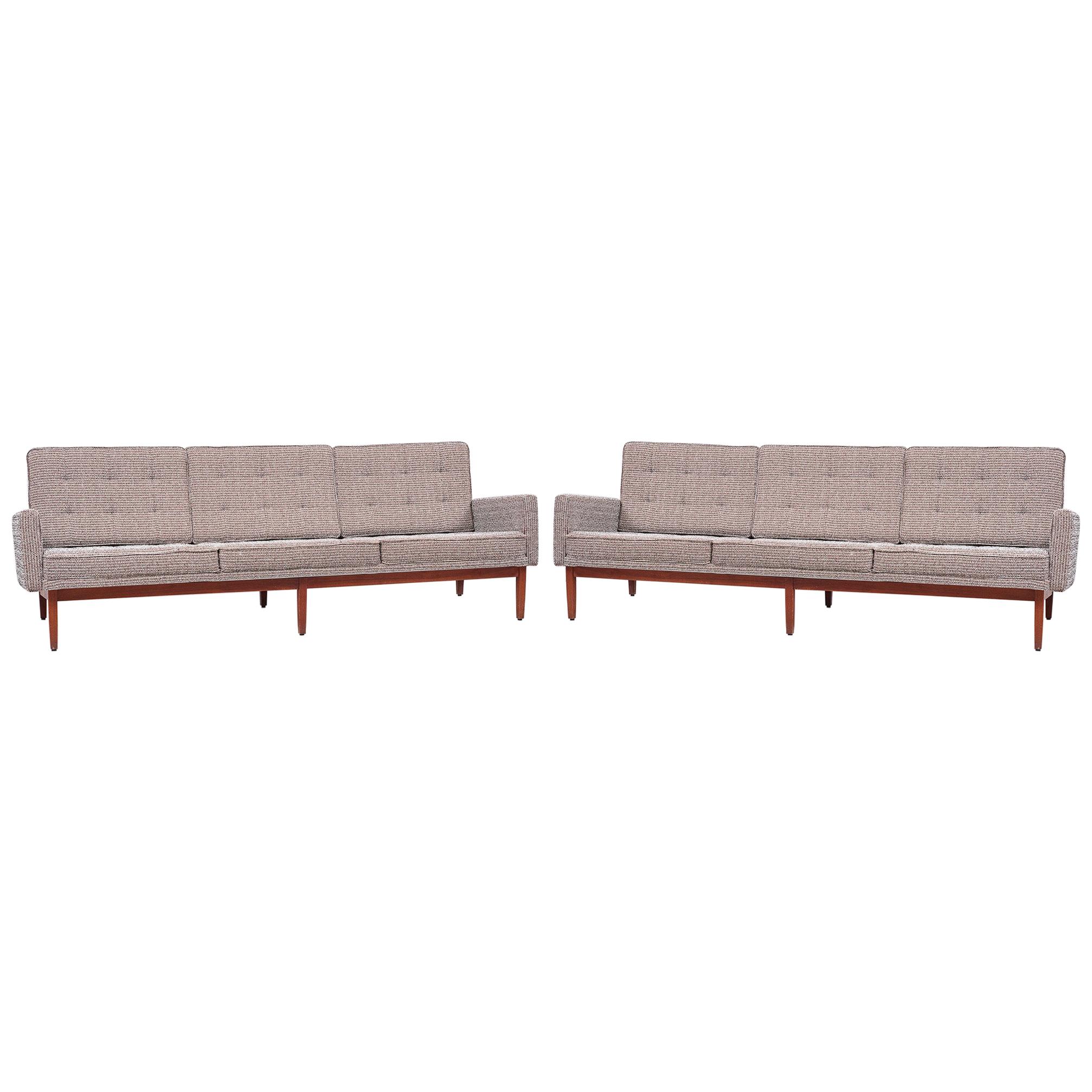 Pair of Florence Knoll 57W Sofas by Knoll Associates 1950s, US