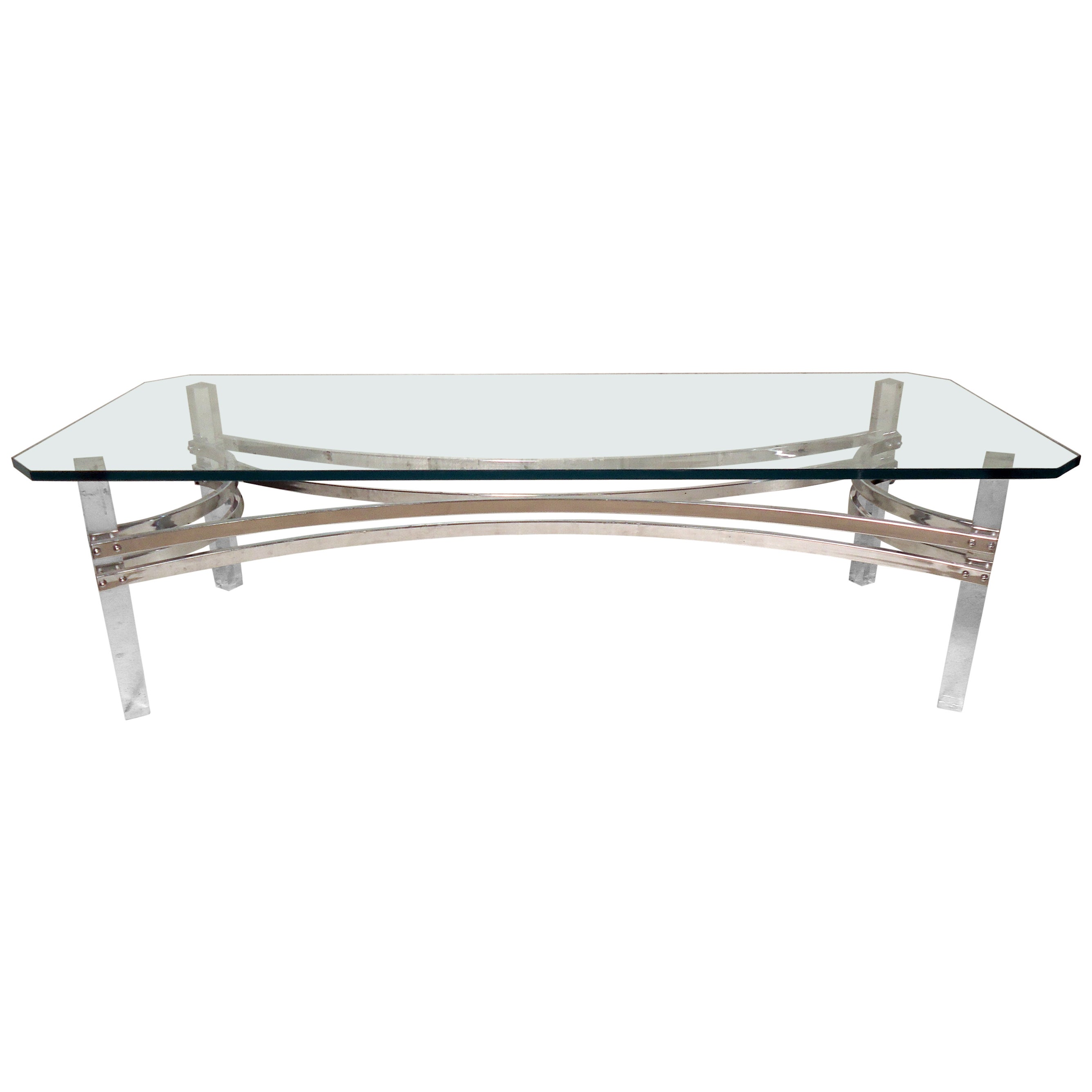 Modern Square Lucite Ghost Coffee Table at 1stDibs