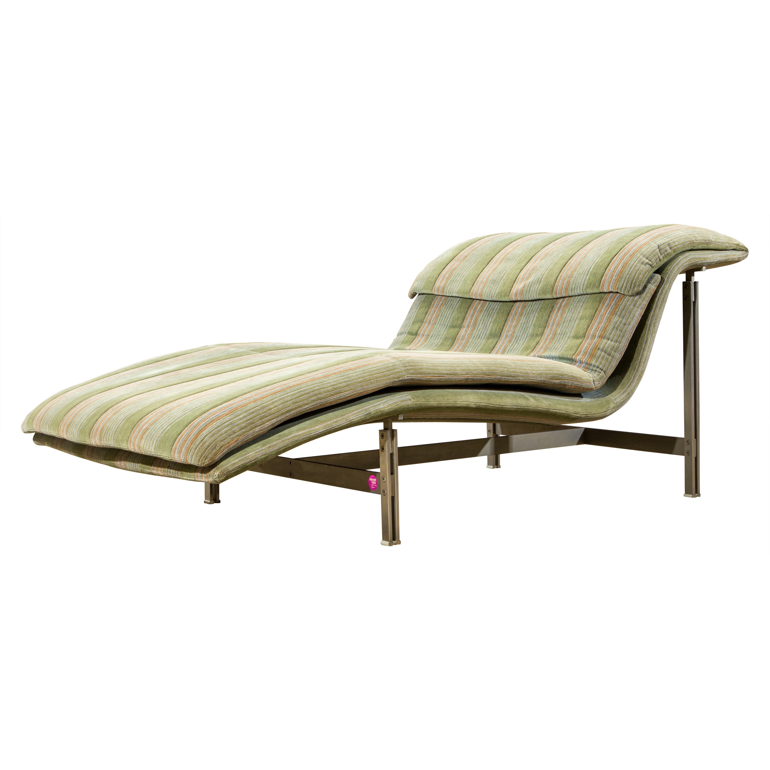 'Wave' Chaise Lounge by Giovanni Offredi for Saporiti Italia, circa 1980, Signed