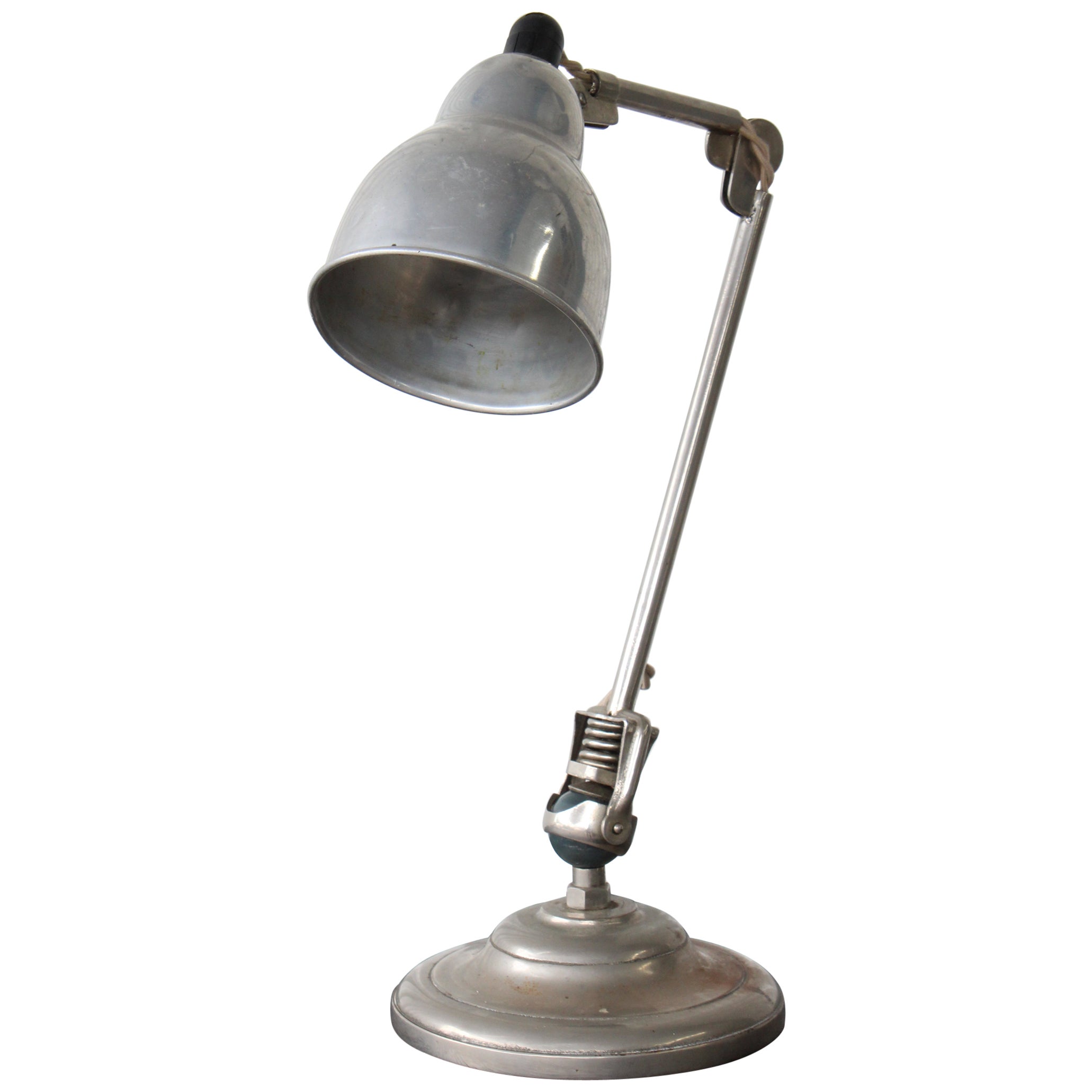 Industrial German Black Desk Lamp by Ernst Rademacher, 1930s at 1stDibs