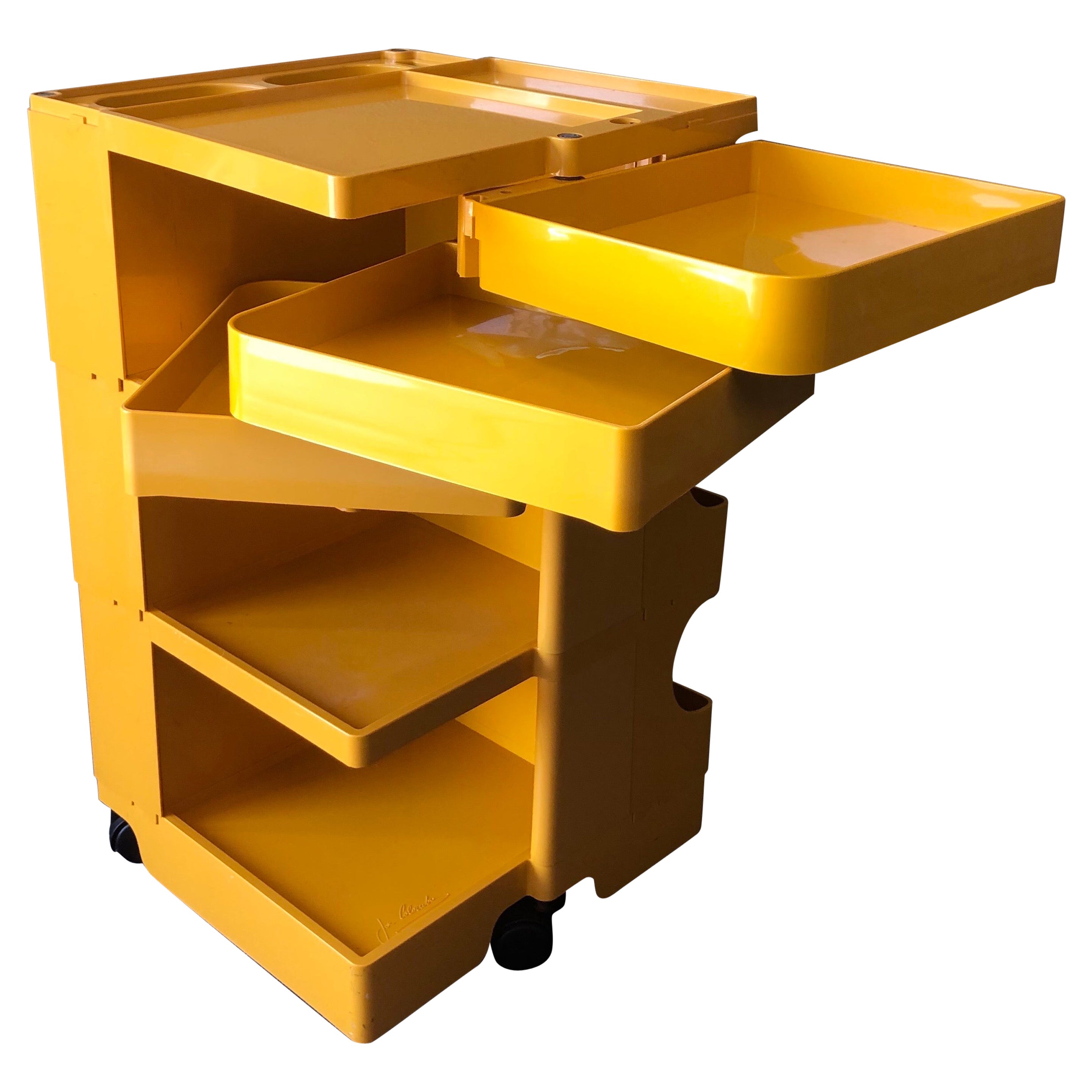 MidCentury Modern Joe Colombo Boby Trolley Cart in Red at 1stDibs