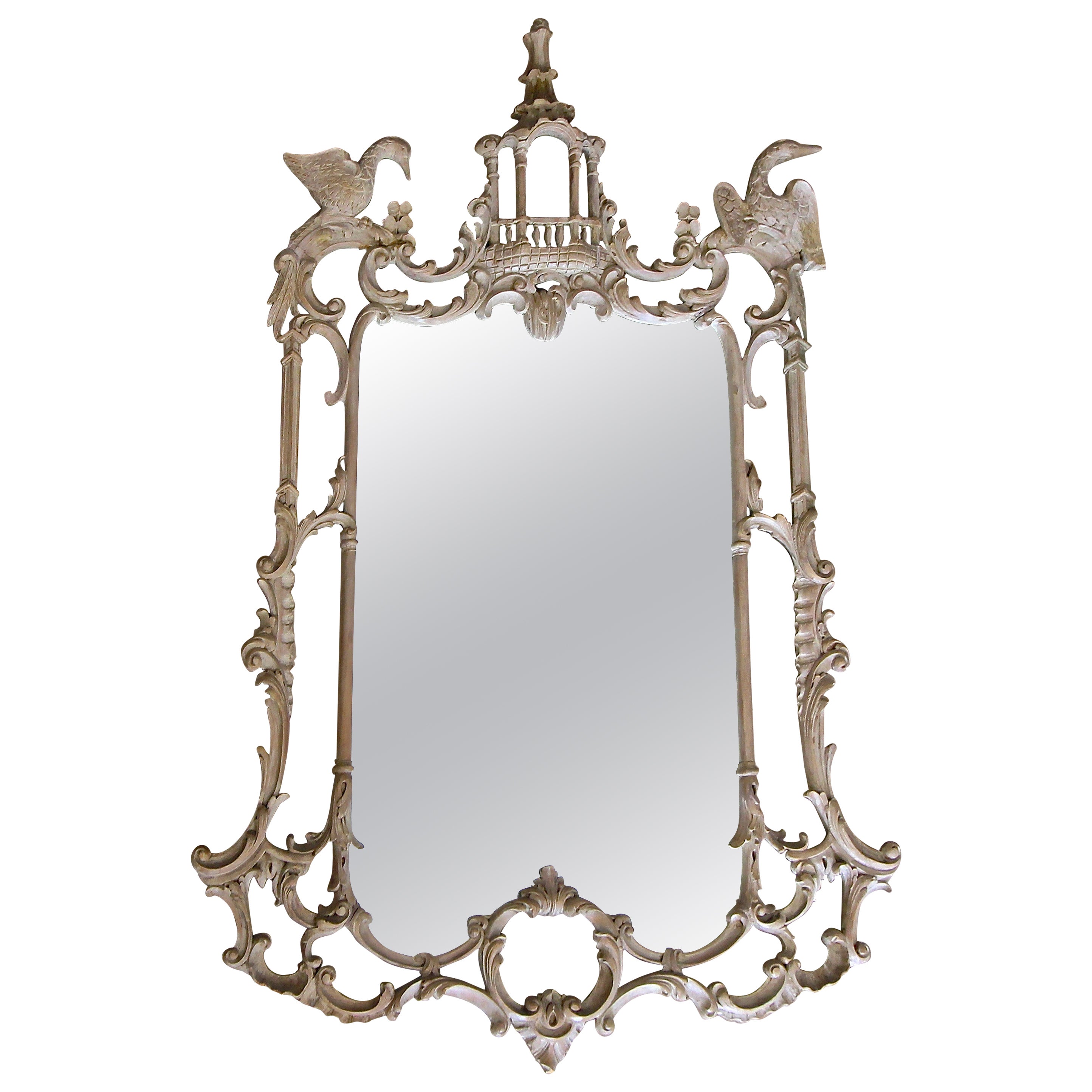 Large Modern Memphis Style Zebra Wood Asymmetrical Wall Mirror For Sale