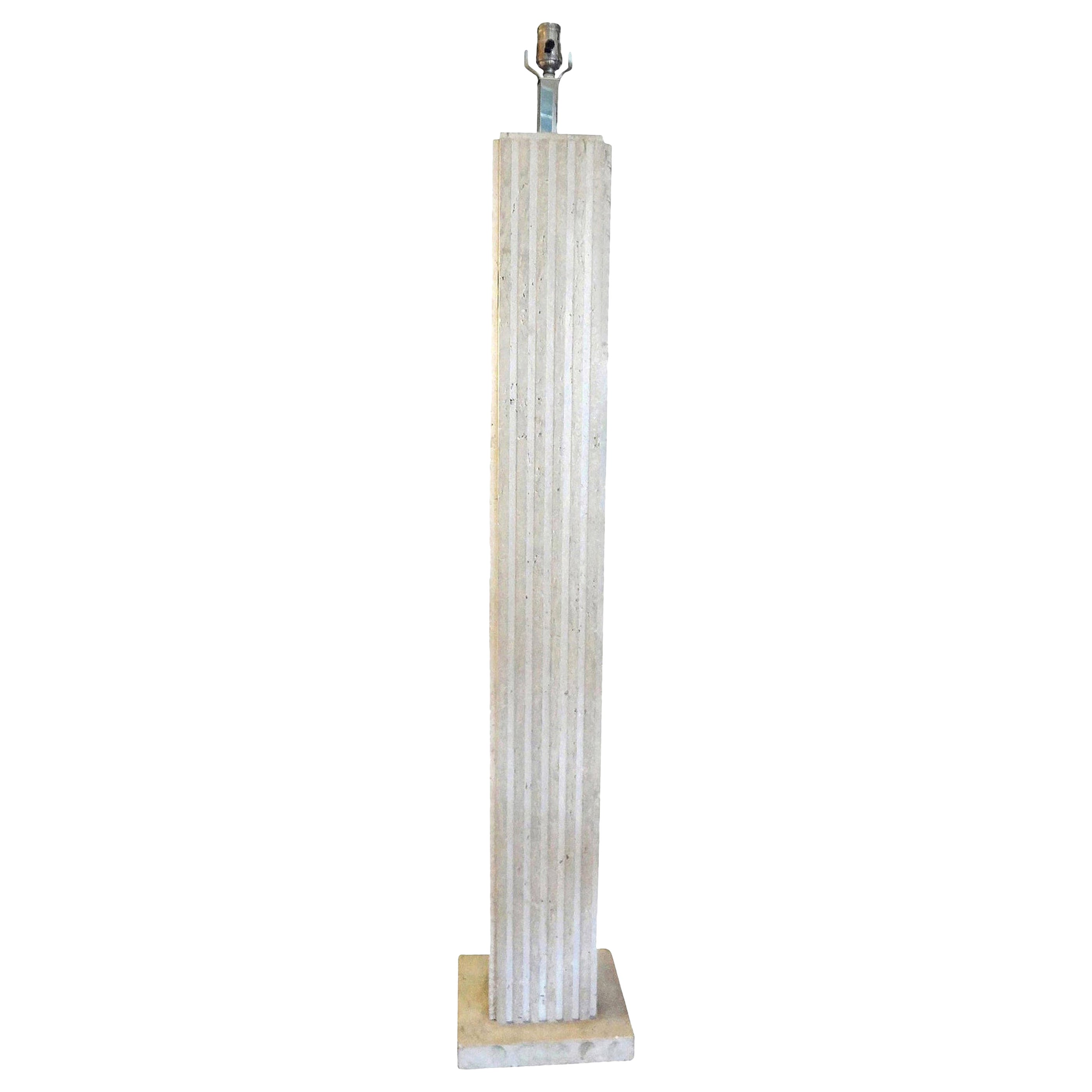 Italian Modern Travertine Floor Lamp by Reggiani