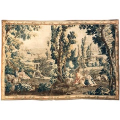 18th Century French Aubusson Pastoral Tapestry in the Manner of Boucher