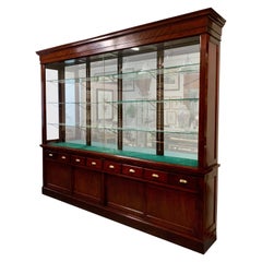 Antique Display Cabinet-Glass, Brass & Mahogany by The Joslin Showcase Company of Boston