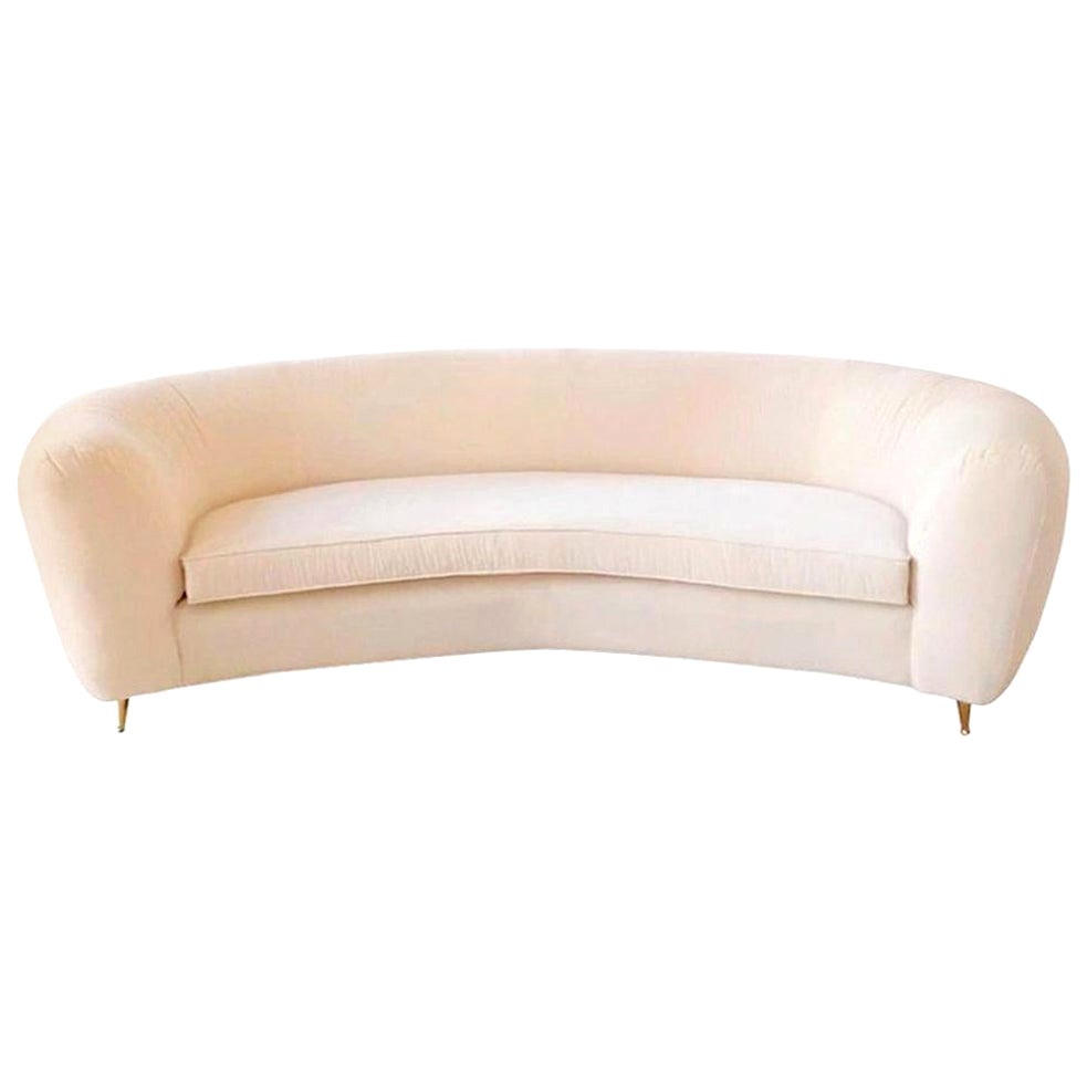 Contemporary Modern Curved Italian Sofa Designed by L.A. Studio For Sale