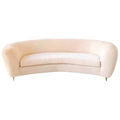 Contemporary Modern Curved Italian Sofa Designed by L.A. Studio