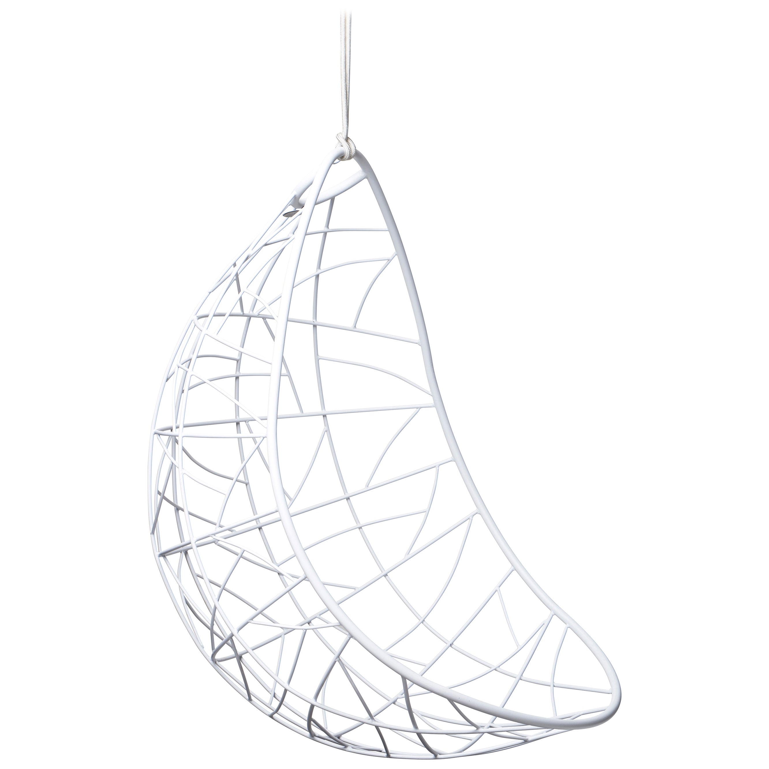 Unusual Tubular Steel Hanging Lounge Chair at 1stDibs