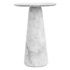 Menhir White Marble Large Side Table
